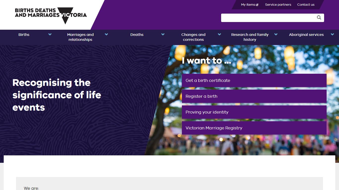 Homepage | Births Deaths and Marriages Victoria